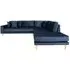 Lido Corner Sofa Open End LHF - Dark Blue, Fabric