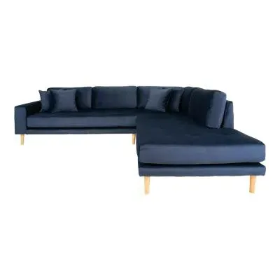 Lido Corner Sofa Open End LHF - Dark Blue, Fabric