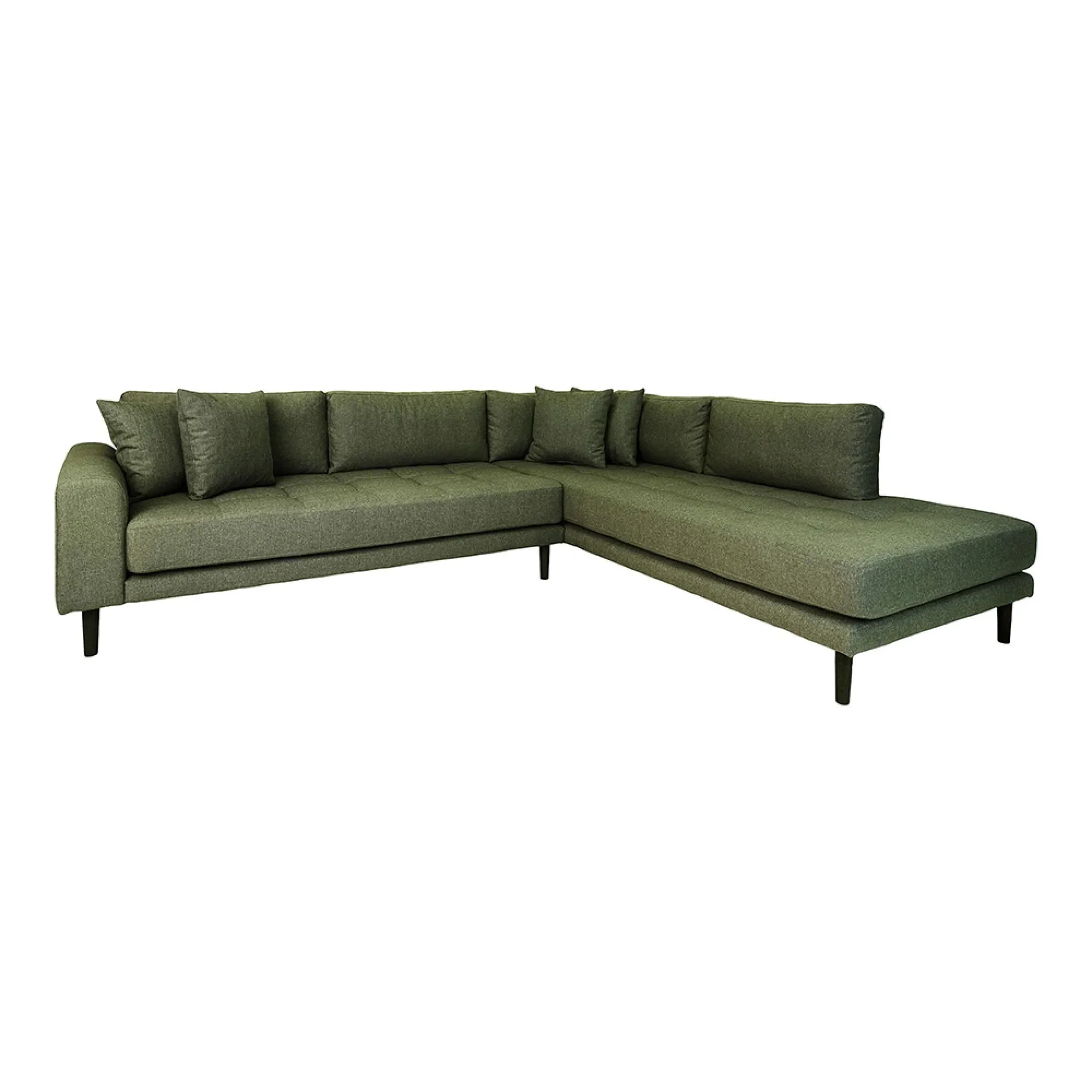 Lido Corner Sofa Open End LHF - Olive Green, Fabric