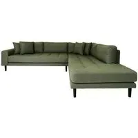 Lido Corner Sofa Open End LHF - Olive Green, Fabric