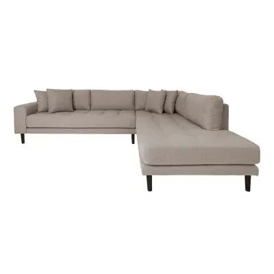 Lido Corner Sofa Open End LHF - Stone, Fabric