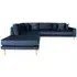 Lido Corner Sofa Open End RHF - Dark Blue, Velvet