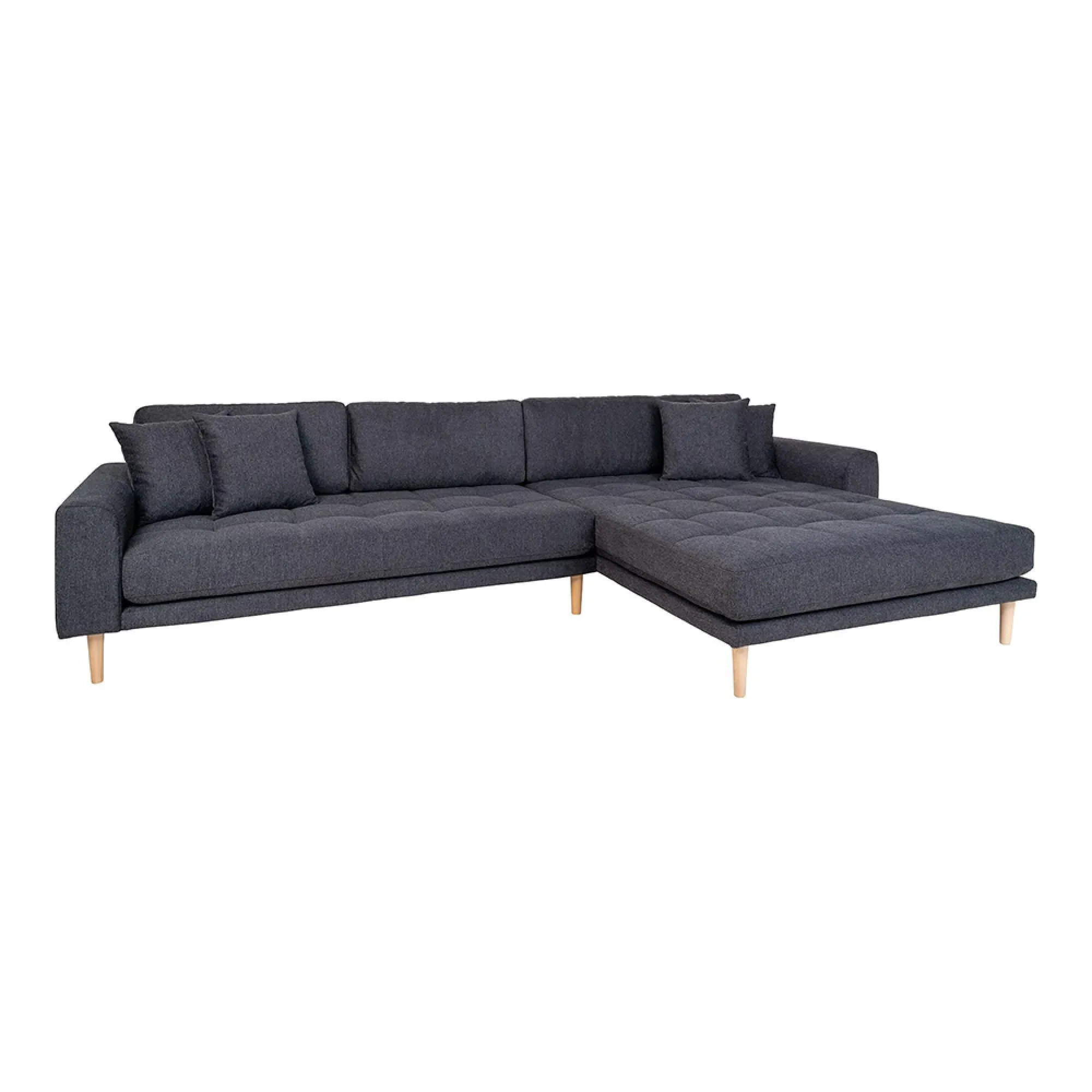 Lido LHF Lounge Sofa - Dark Grey, Fabric