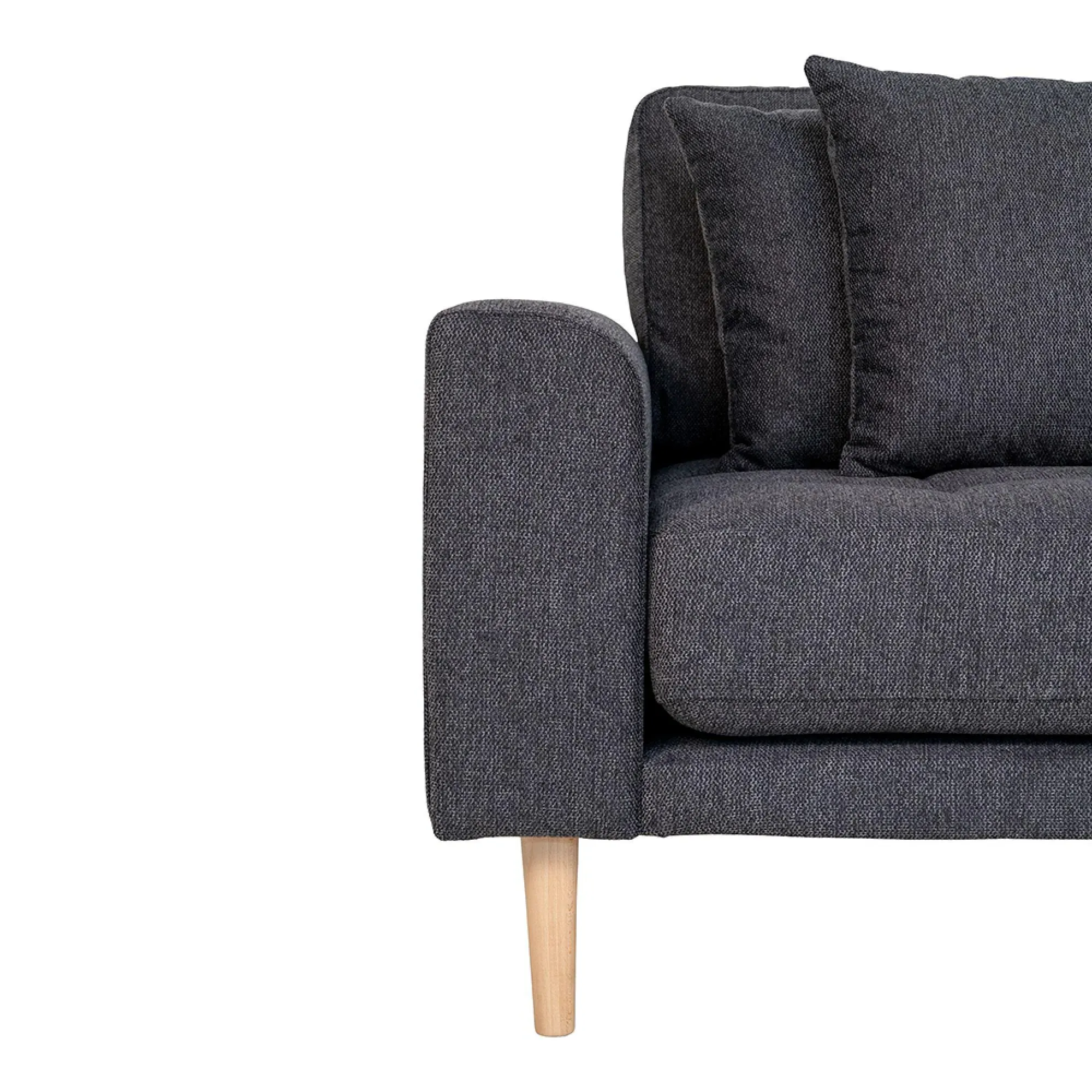 Lido LHF Lounge Sofa - Dark Grey, Fabric