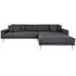 Lido LHF Lounge Sofa - Dark Grey, Fabric