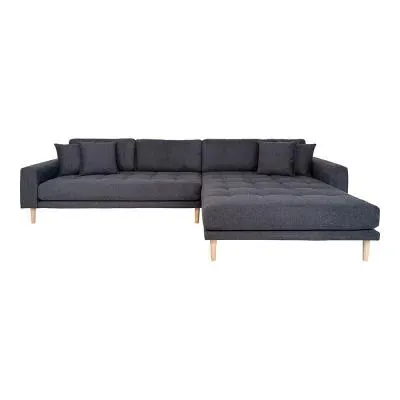 Lido LHF Lounge Sofa - Dark Grey, Fabric image