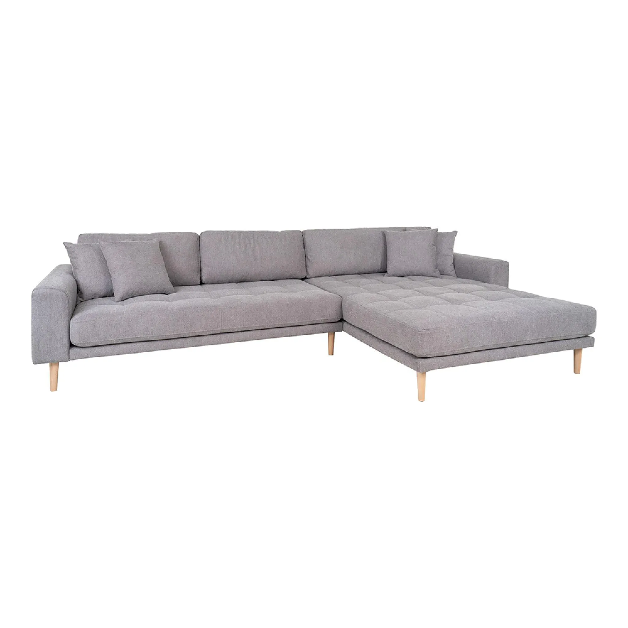 Lido LHF Lounge Sofa - Light Grey, Fabric
