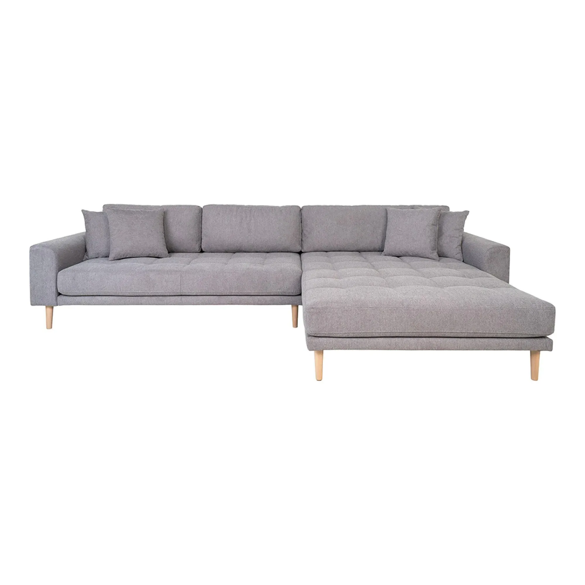 Lido LHF Lounge Sofa - Light Grey, Fabric