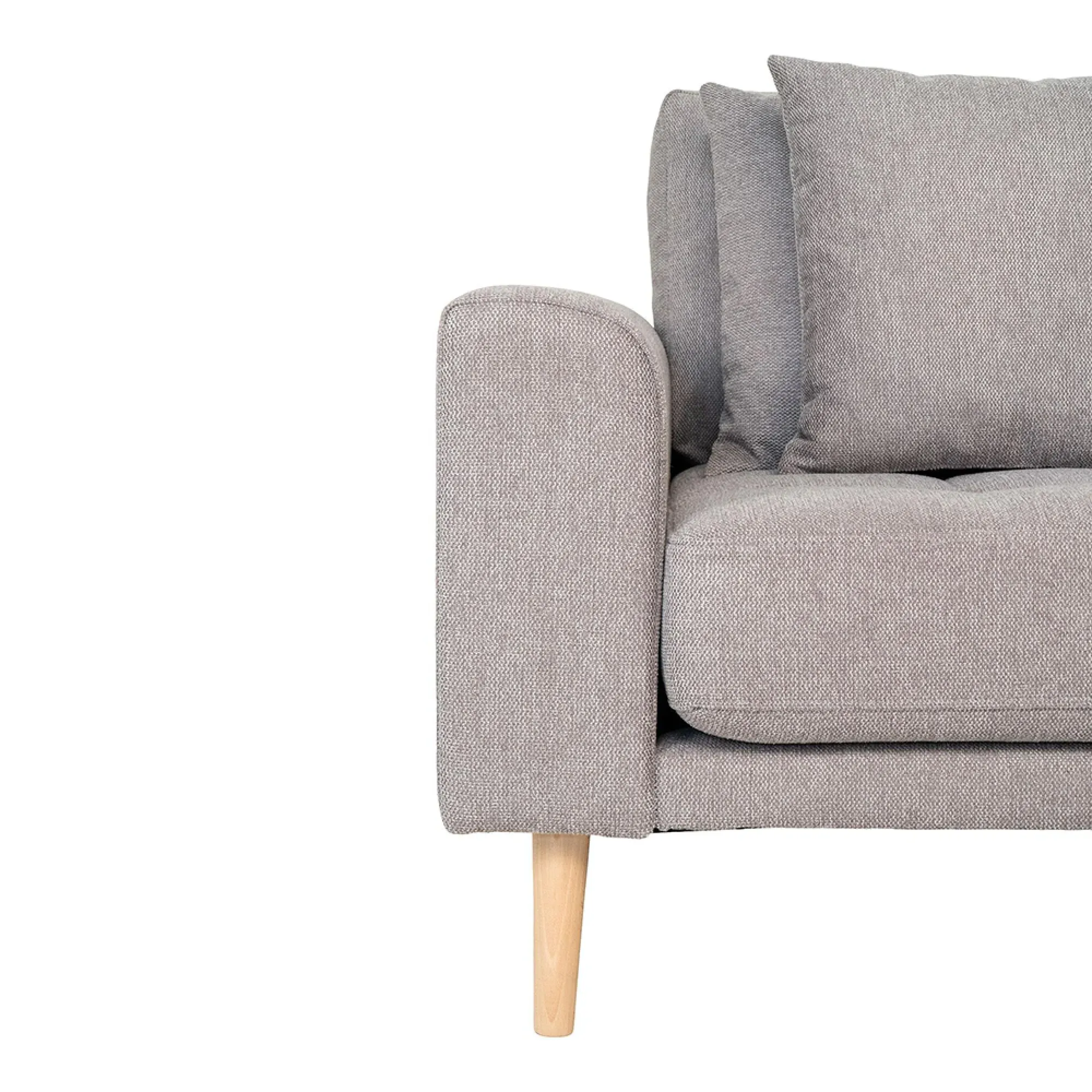 Lido LHF Lounge Sofa - Light Grey, Fabric