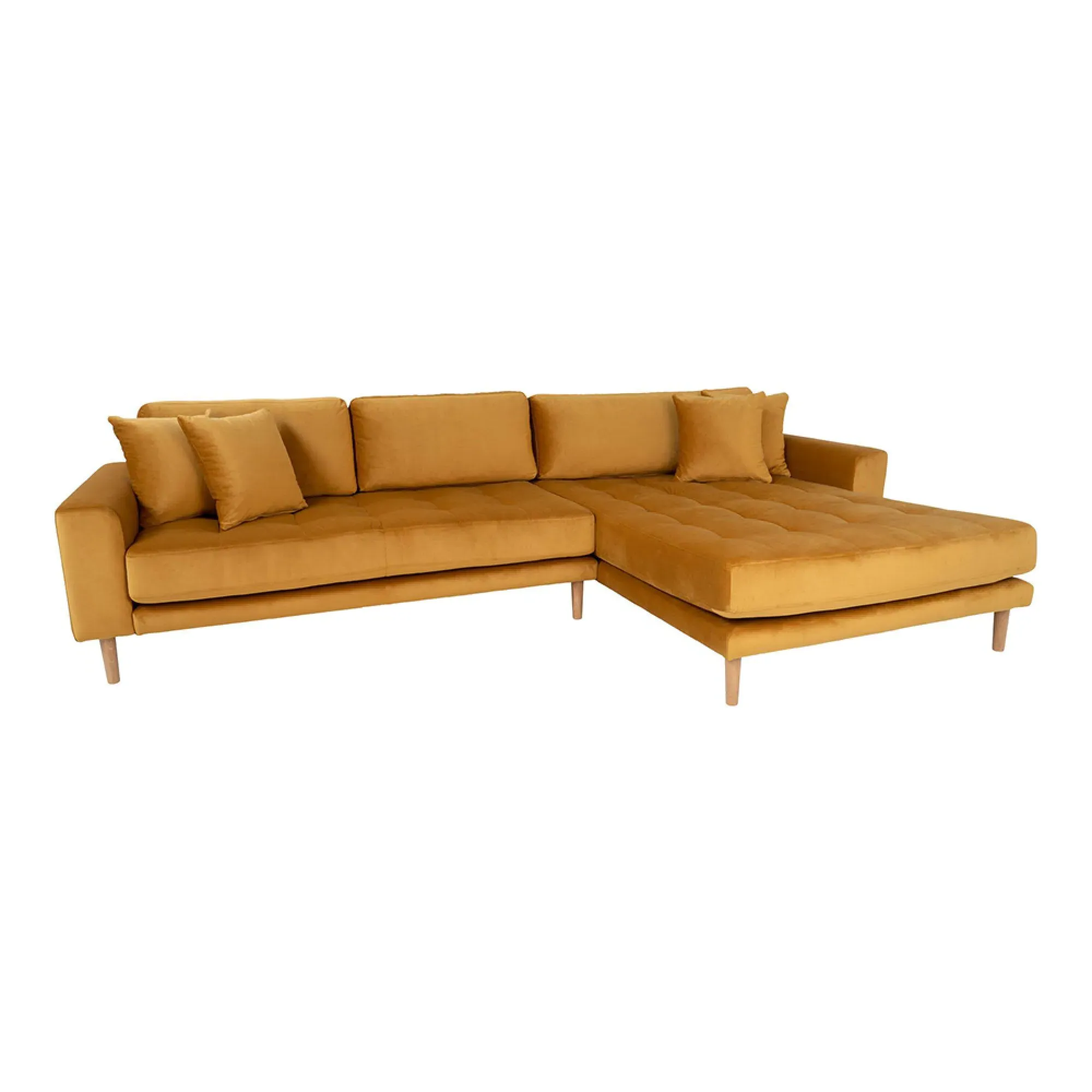 Lido LHF Lounge Sofa - Mustard, Fabric