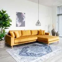 Lido LHF Lounge Sofa - Mustard, Fabric