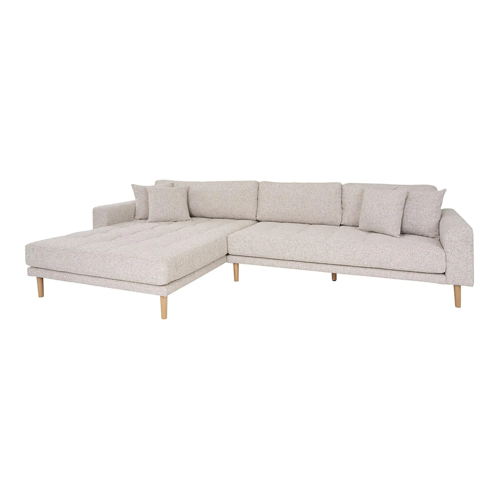 Lido RHF Lounge Sofa - Beige, Fabric