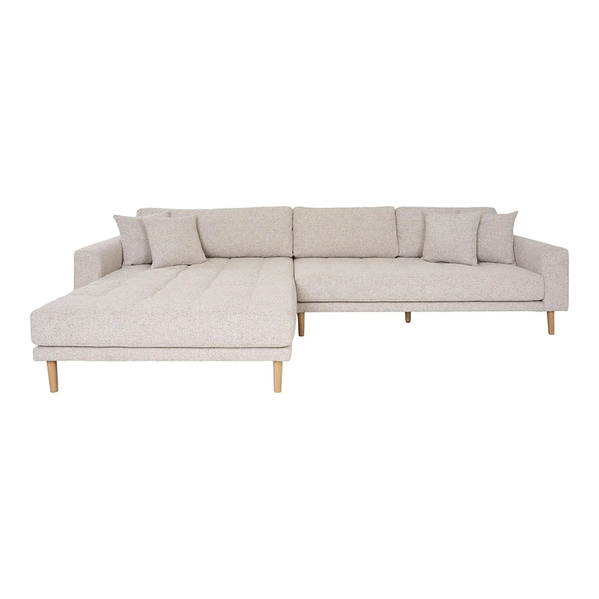 Lido RHF Lounge Sofa - Beige, Fabric