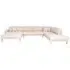 Lido U-Shaped Sofa Open End with Natural Legs - Sand