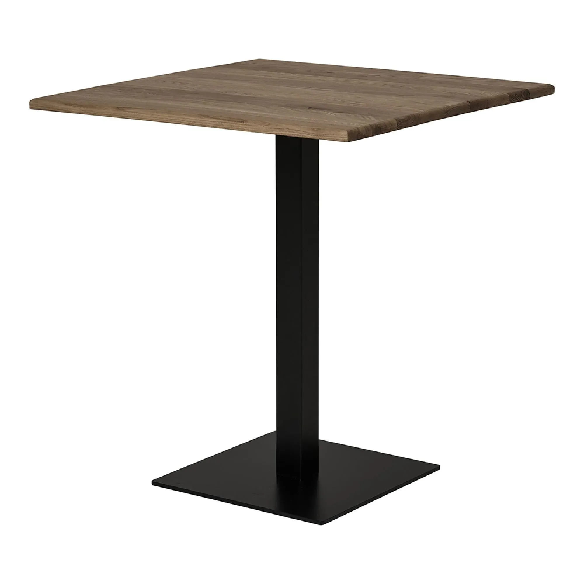 Lignano Square Cafe Table - Smoked, Oak