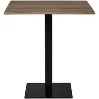 Lignano Square Cafe Table - Smoked, Oak