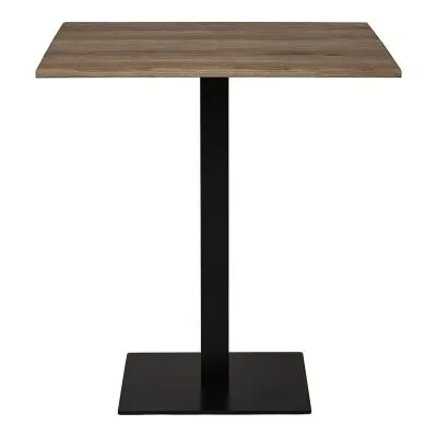 Lignano Square Cafe Table - Smoked, Oak