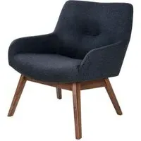 London Lounge Chair - Dark Blue, Fabric