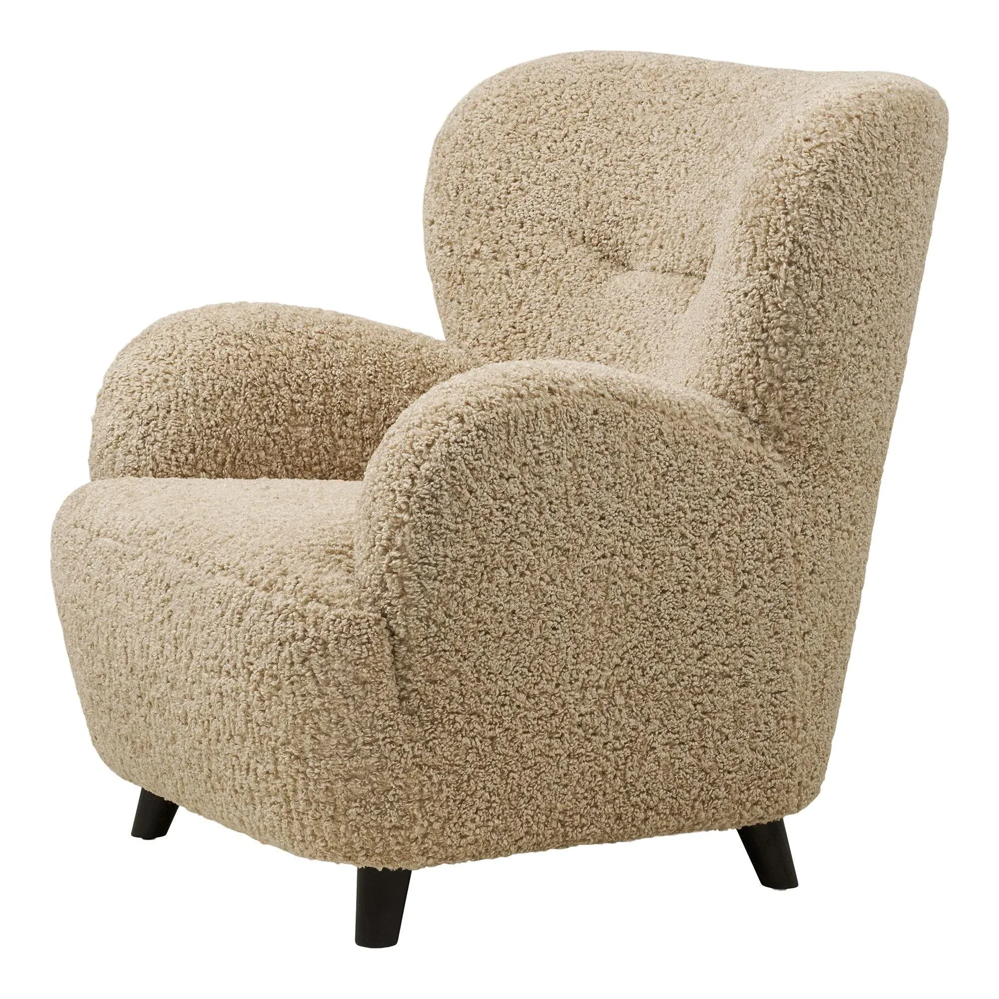 Lunaro Lounge Chair - Light Brown, Fabric