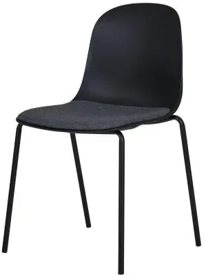 Madalena Dining Chair Set of 2 - Black, Metal image