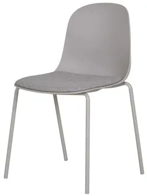 Madalena Dining Chair Set of 2 - Light Grey, Metal