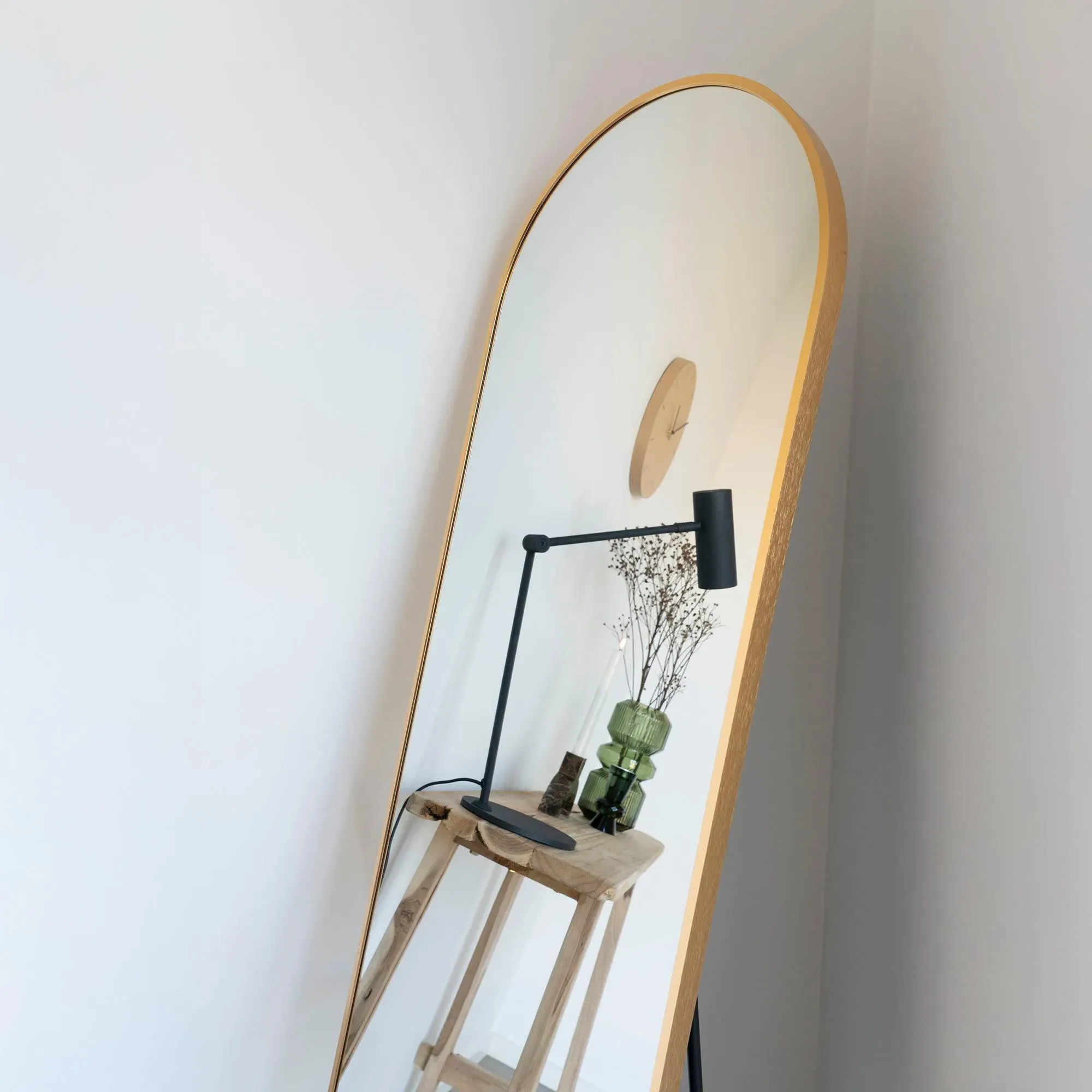 Madrid Arch Floor Standing Mirror - Brass