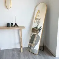 Madrid Arch Floor Standing Mirror - Brass