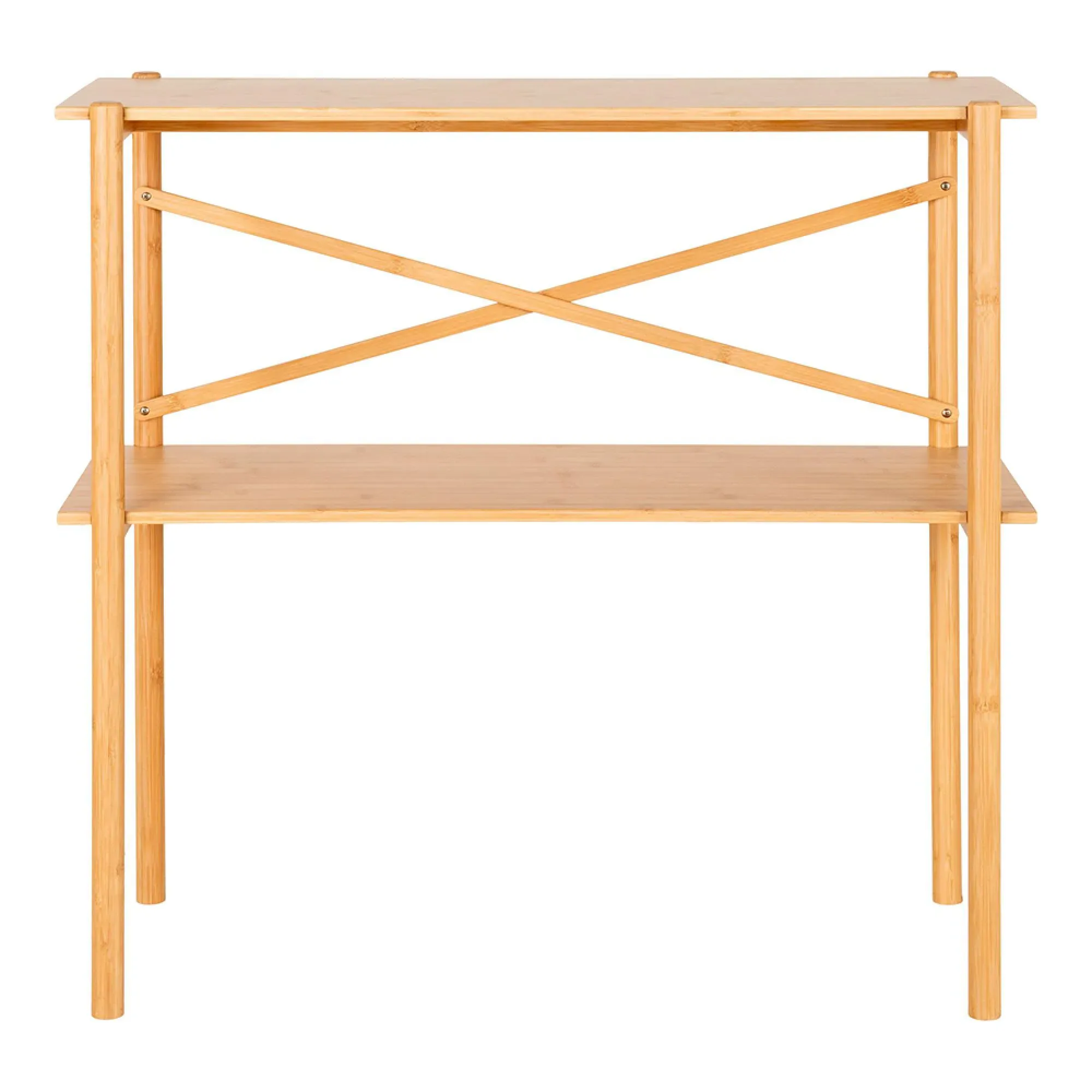 Manaus Console Table with Shelf - Natural, Bamboo