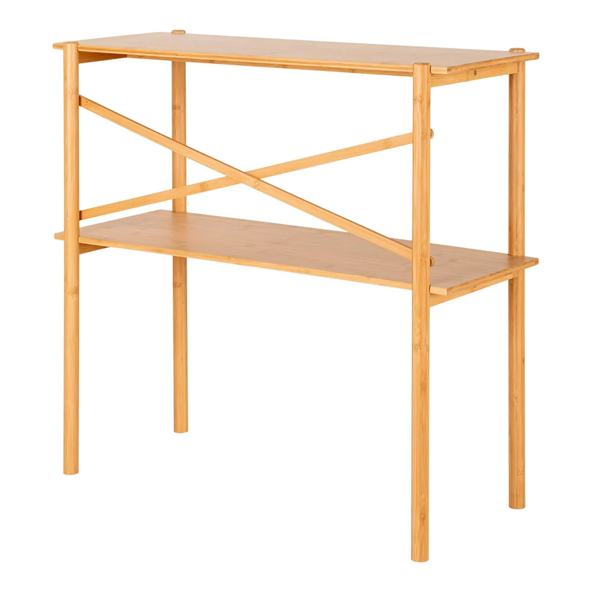 Manaus Console Table with Shelf - Natural, Bamboo