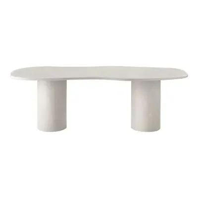 Maranola Concrete 10 Seater Double Pedestal Dining Table - Beige