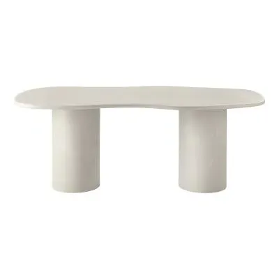 Maranola Concrete 8 Seater Double Pedestal Dining Table - Beige image