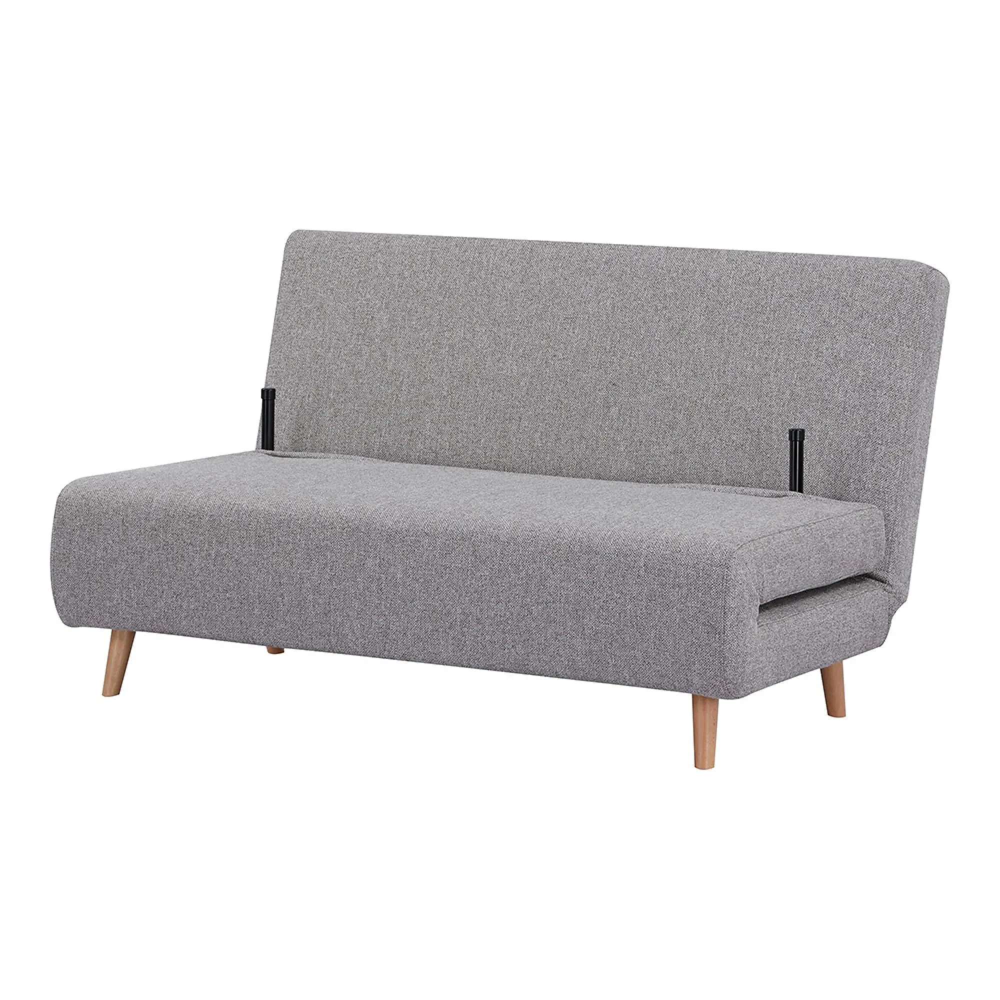 Marlow 2-Seater Click Clack Sofa Bed - Grey, Fabric
