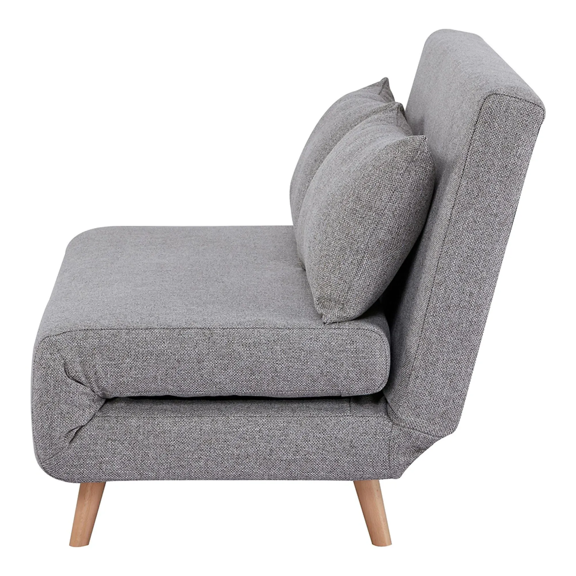 Marlow 2-Seater Click Clack Sofa Bed - Grey, Fabric
