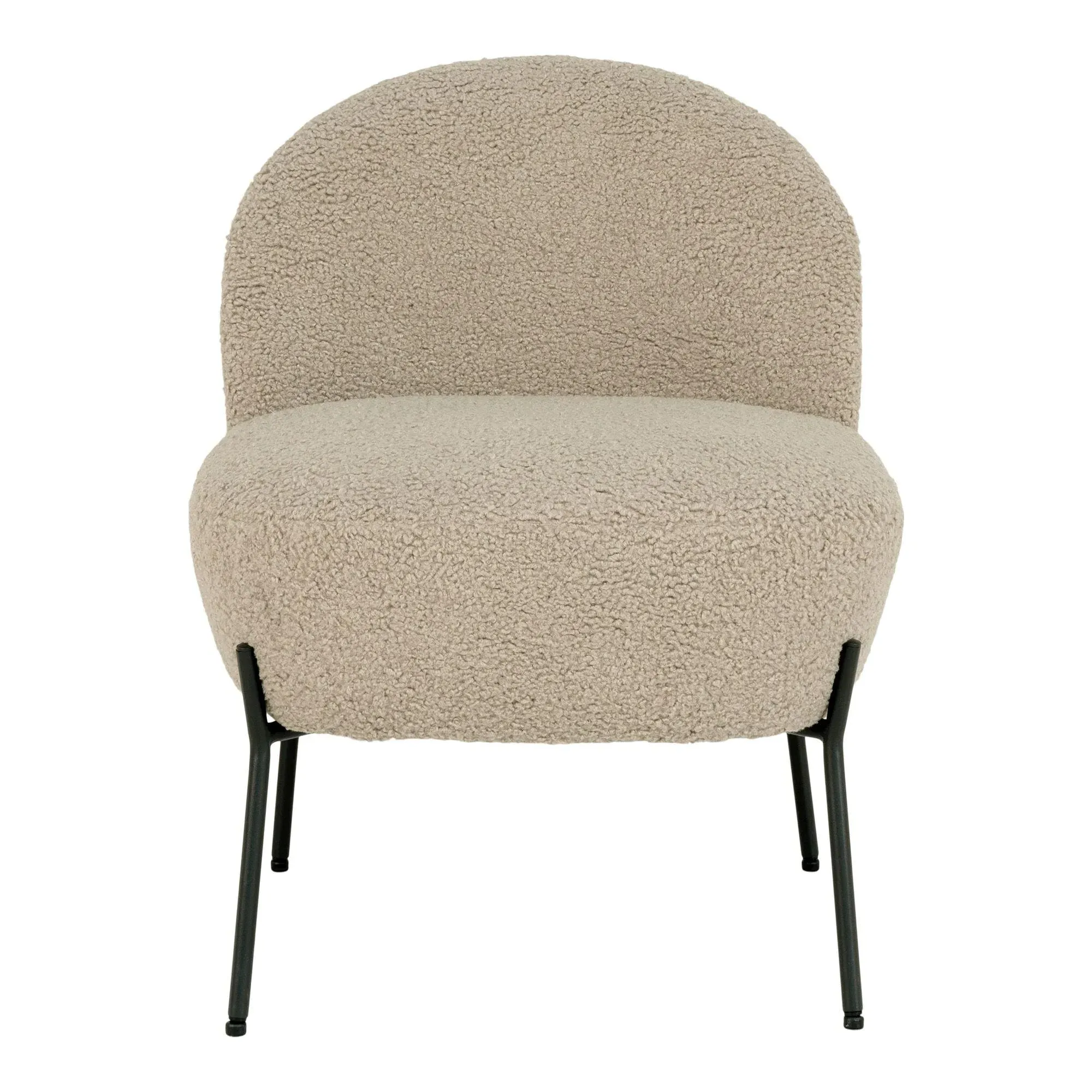 Merida Lounge Chair - Beige, Fabric