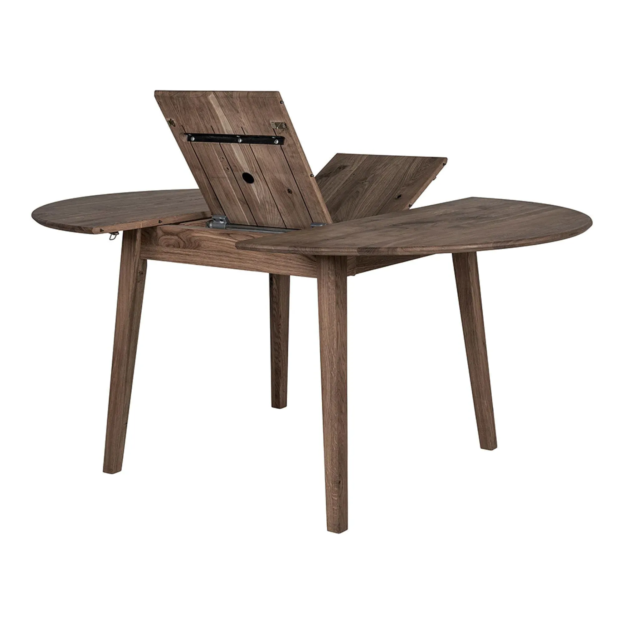 Metz 4-6 Seater Extending Oval Dining Table - Smoked, Oak