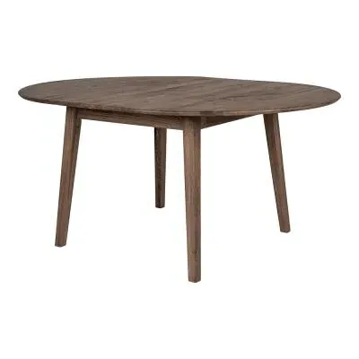 Metz 4-6 Seater Extending Oval Dining Table - Smoked, Oak