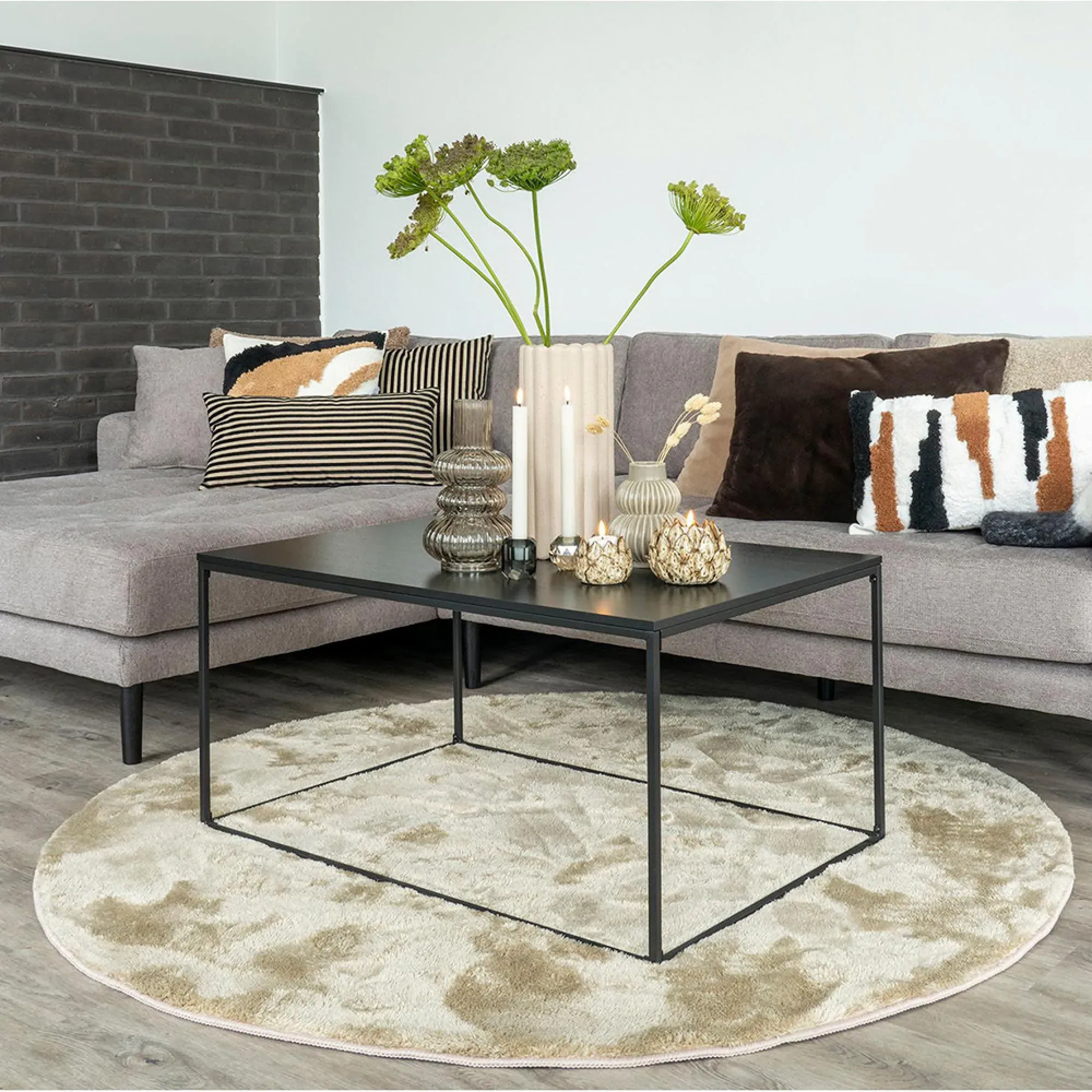 Miami Round Rug - Beige