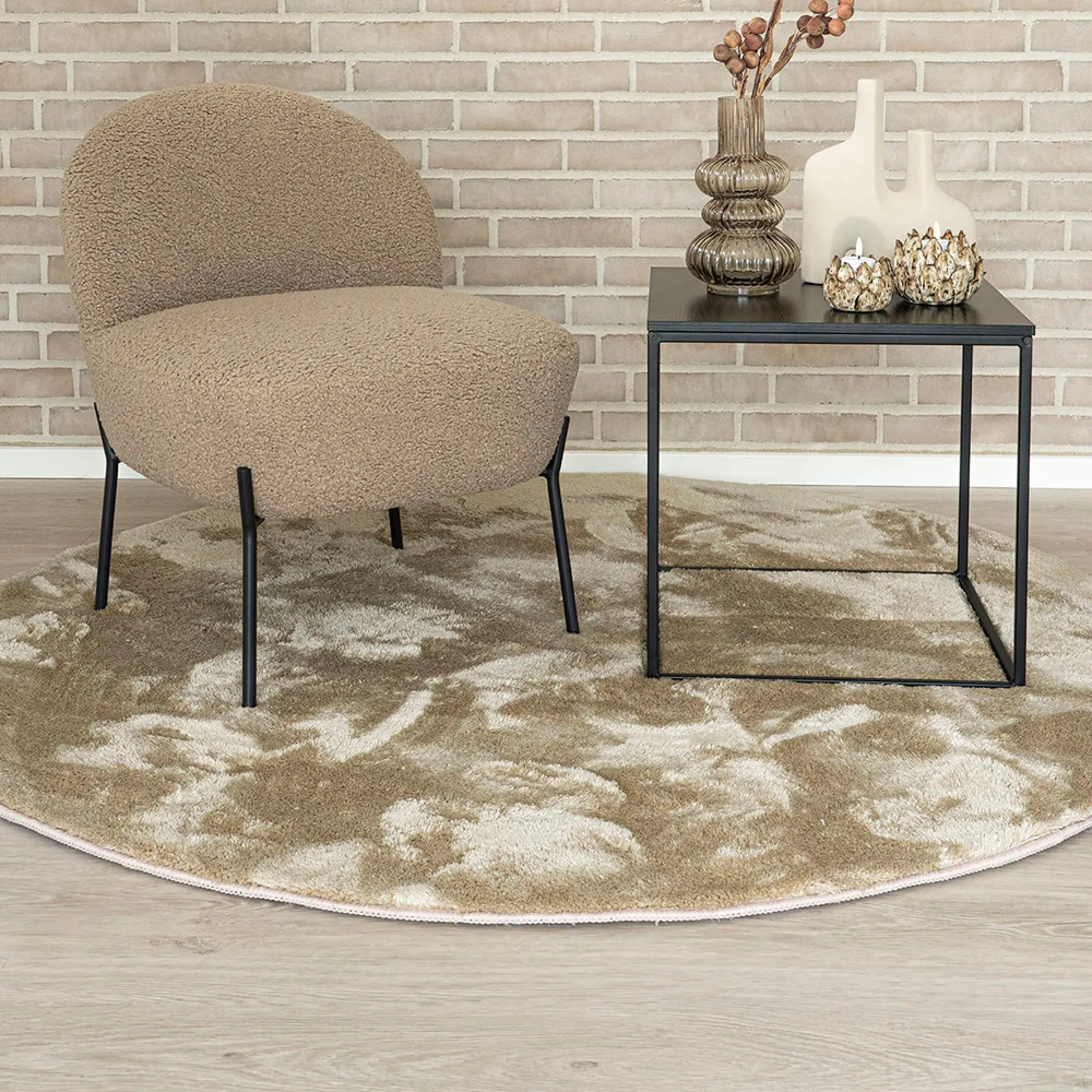 Miami Round Rug - Beige
