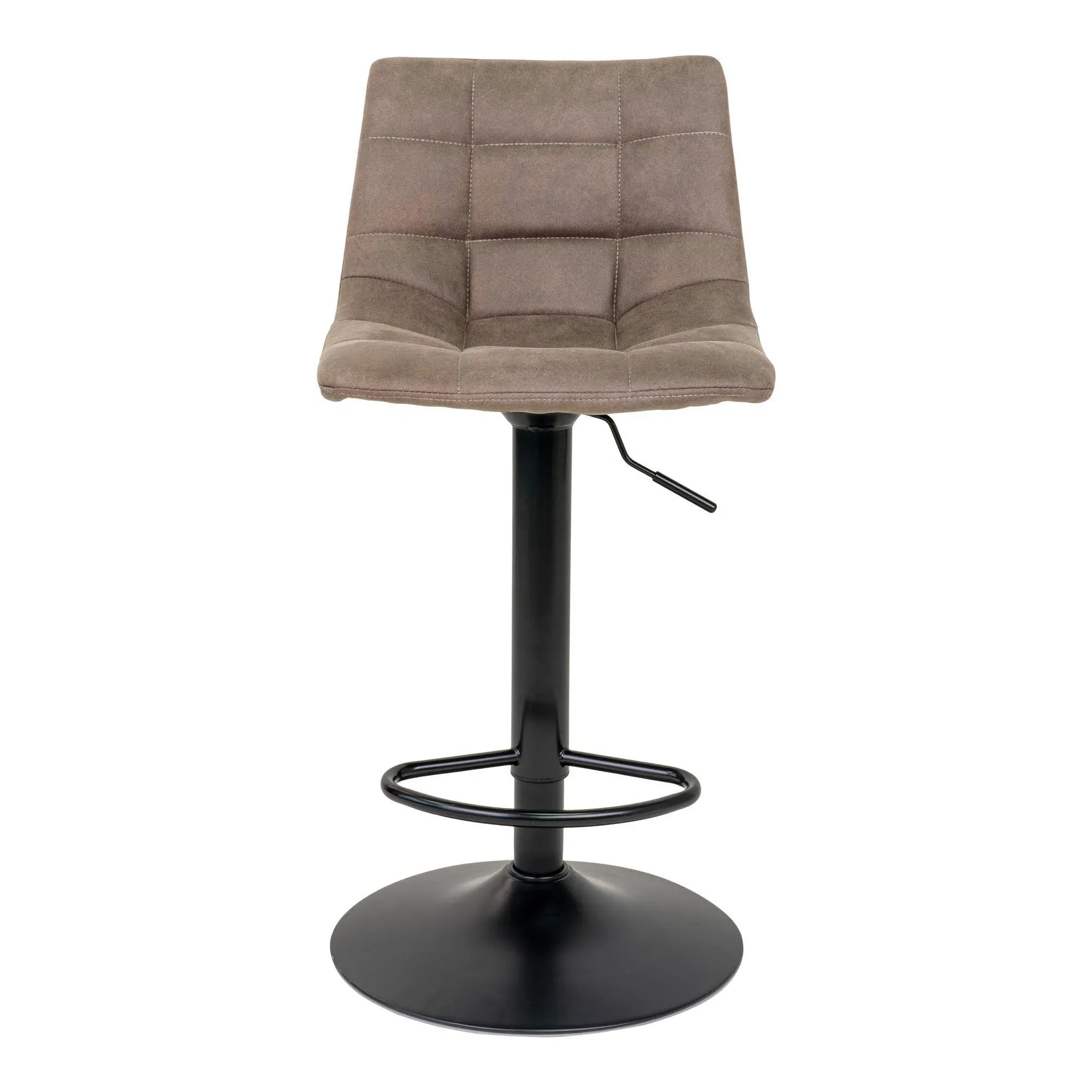 Middelfart Adjustable Barstool with Back - Brown, Fabric