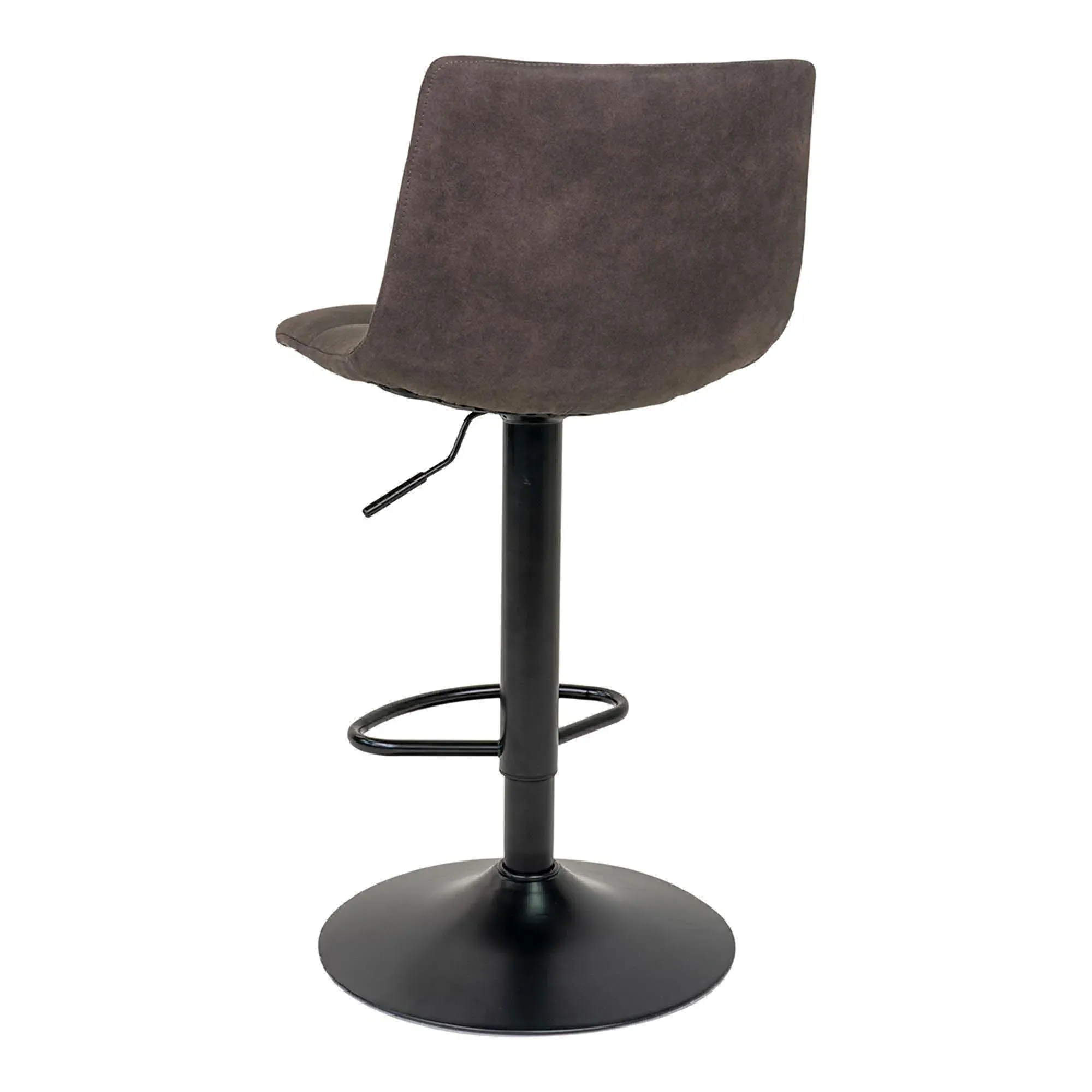 Middelfart Adjustable Barstool with Back - Grey, Fabric