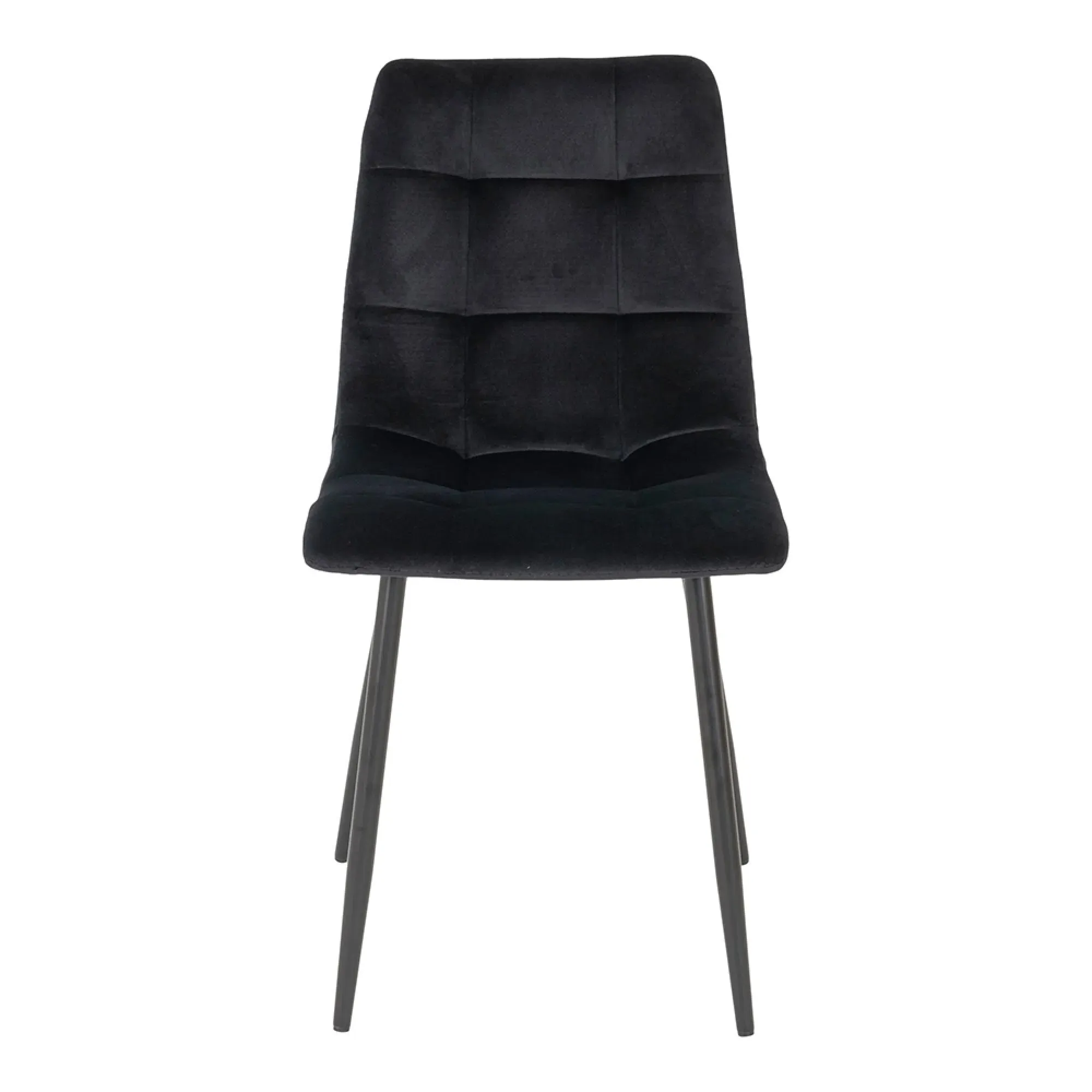 Middelfart Dining Chair Set of 2 - Black, Velvet