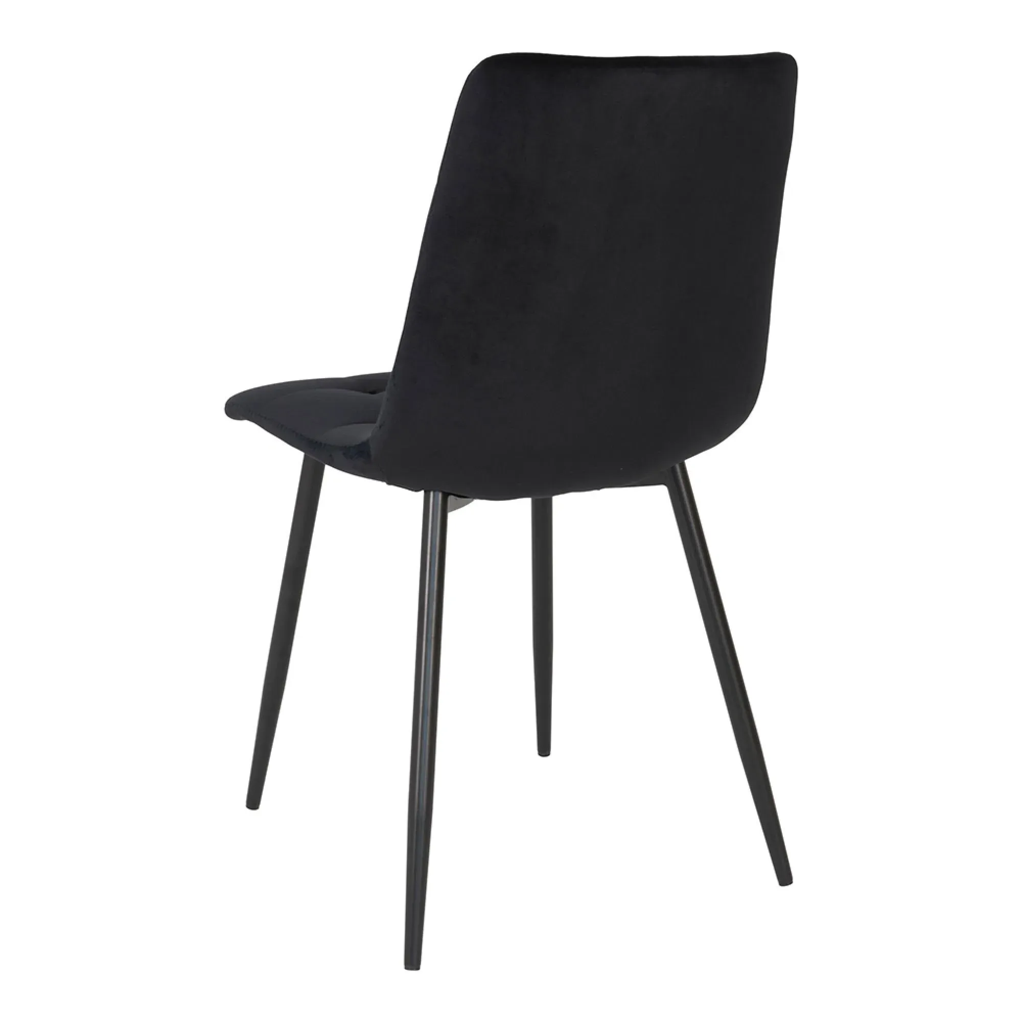 Middelfart Dining Chair Set of 2 - Black, Velvet