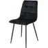 Middelfart Dining Chair Set of 2 - Black, Velvet
