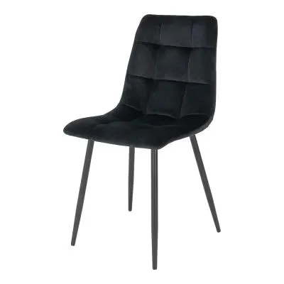 Middelfart Dining Chair Set of 2 - Black, Velvet image