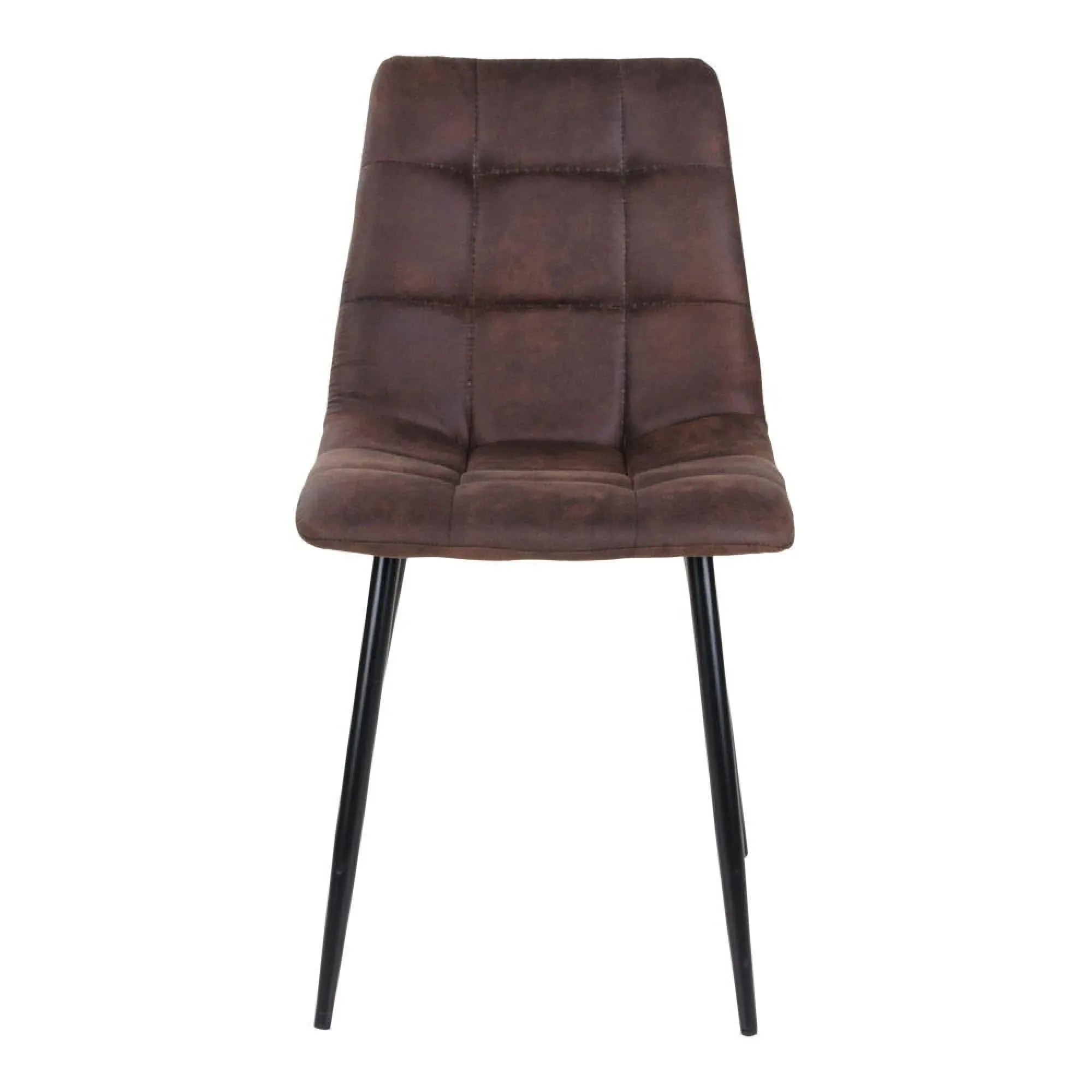 Middelfart Dining Chair Set of 2 - Dark Brown, Fabric