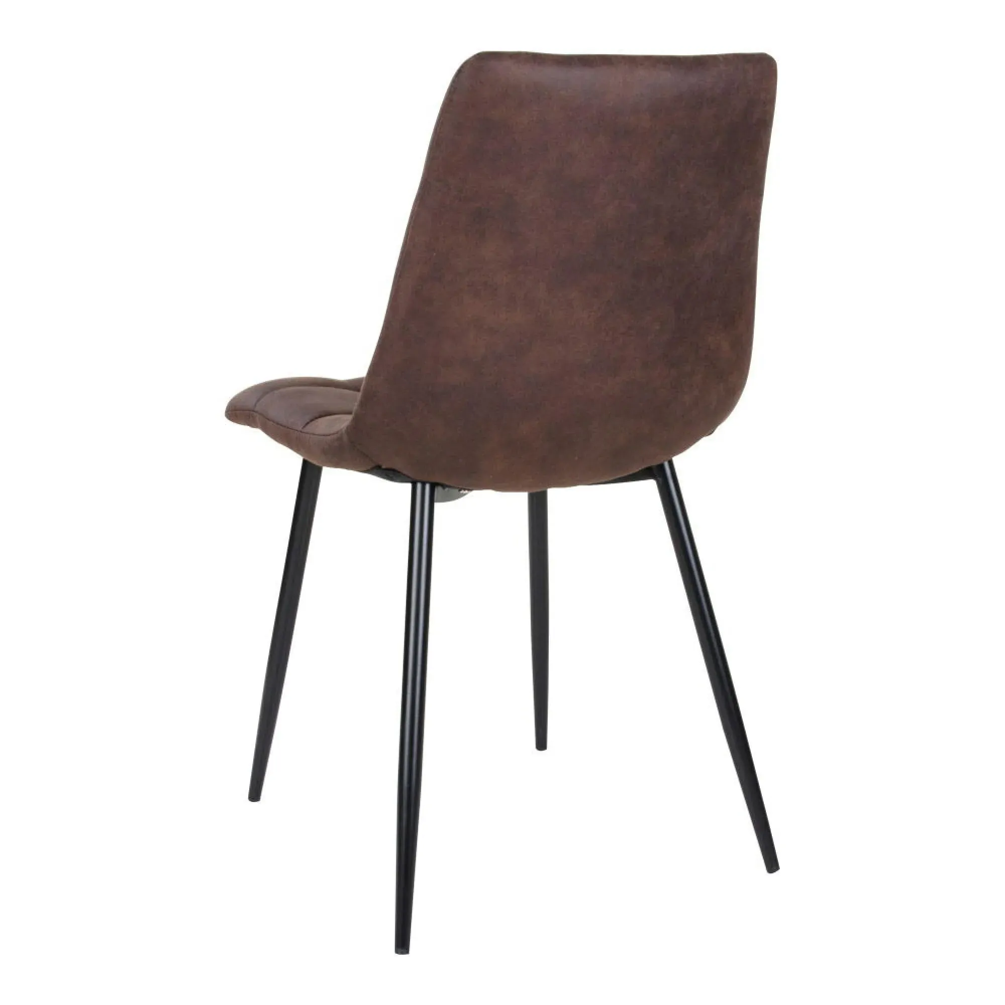 Middelfart Dining Chair Set of 2 - Dark Brown, Fabric