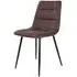 Middelfart Dining Chair Set of 2 - Dark Brown, Fabric