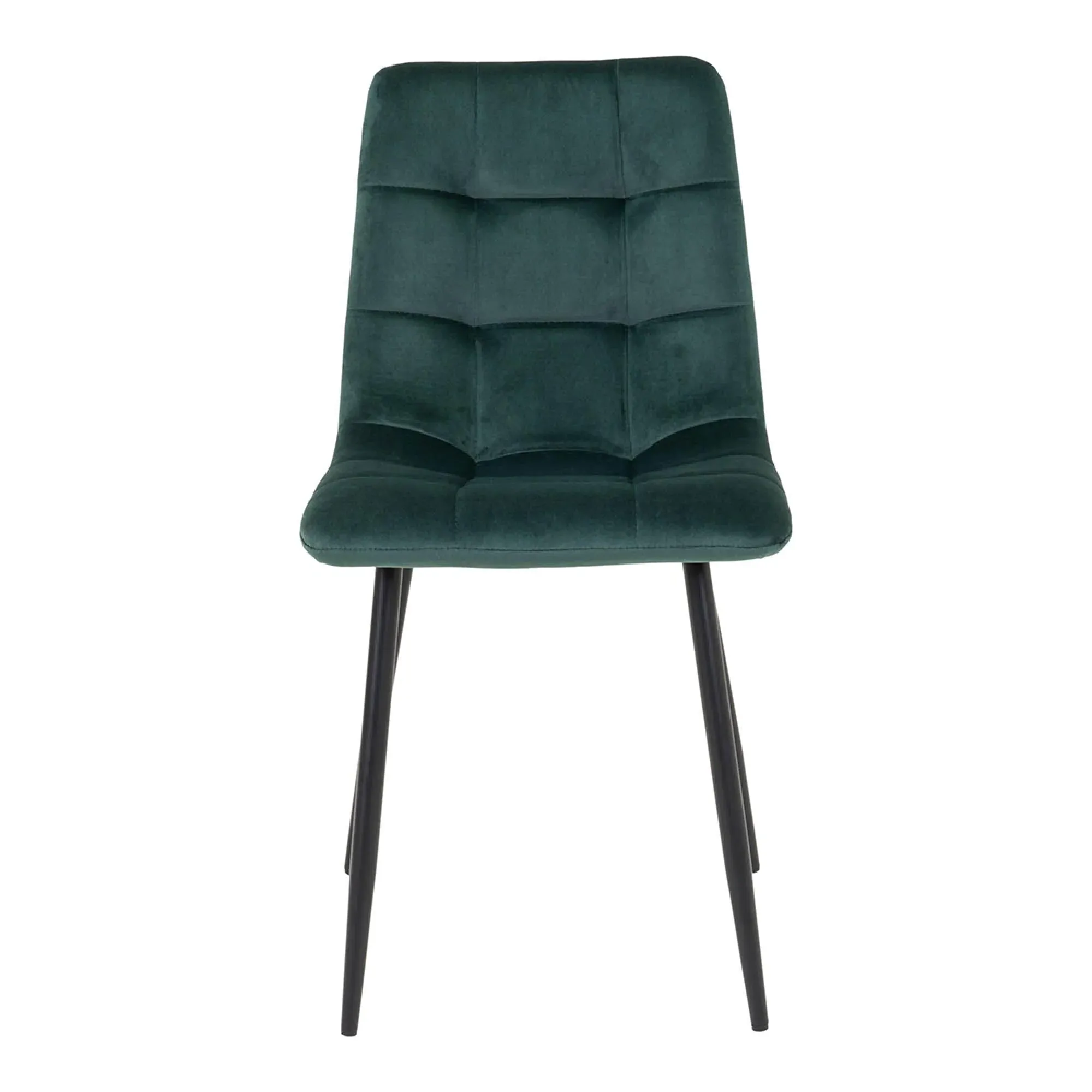Middelfart Dining Chair Set of 2 - Dark Green, Velvet