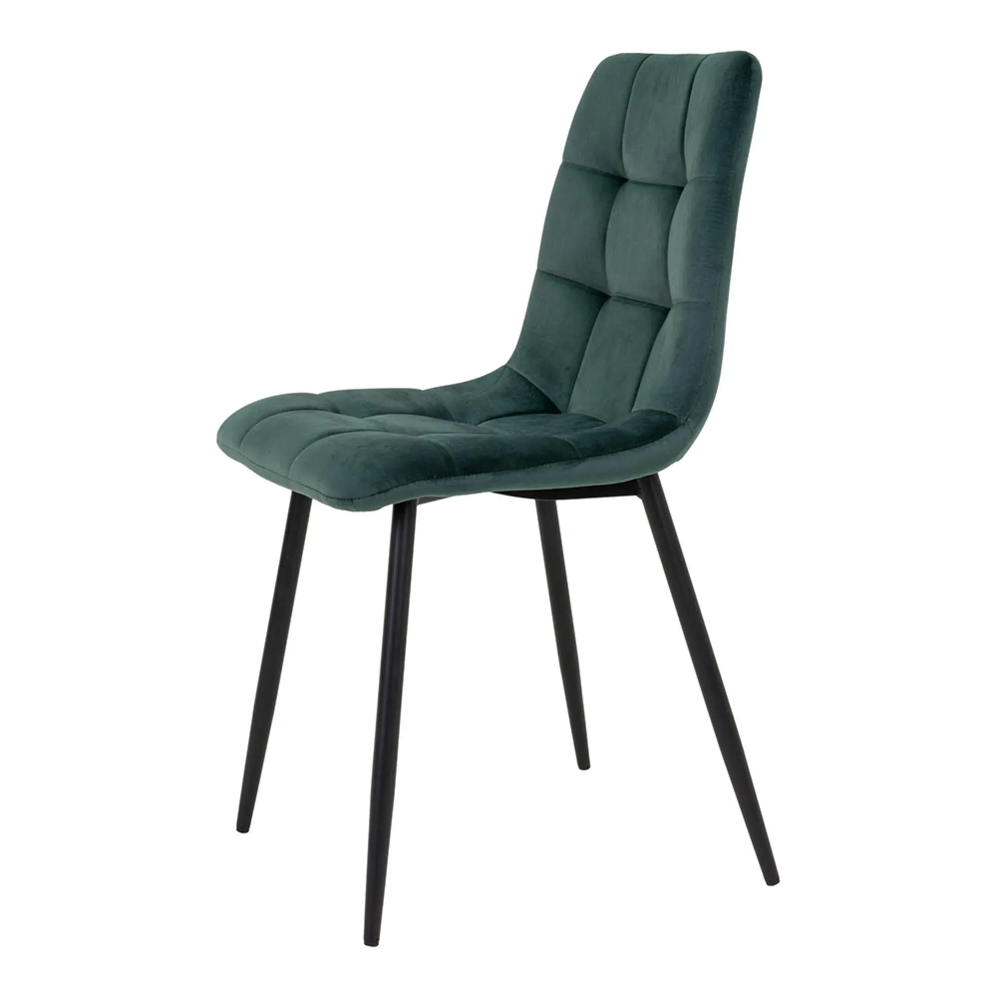 Middelfart Dining Chair Set of 2 - Dark Green, Velvet