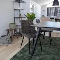 Middelfart Dining Chair Set of 2 - Dark Grey, Fabric